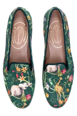 Africa Emerald Silk Slipper (Narrow)