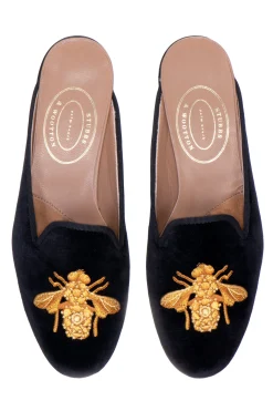 Bee Noir Velvet Mule (Women)