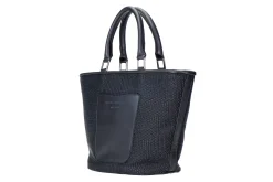 Black Raffia Mini Tote