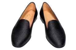 Black Raffia Slipper (Narrow)