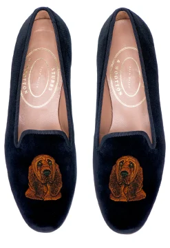 Bloodhound Black Velvet Slipper (Men)