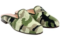 Camo Green Needlepoint Mule (Women)