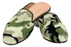 Camo Green Needlepoint Mule (Women)