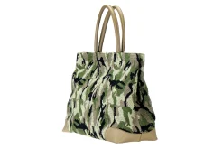 Camo Green Needlepoint Tote