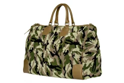 Camo Green Needlepoint Weekender