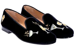 Celebrate Black Velvet Slipper (Narrow)
