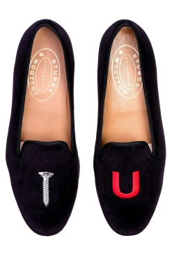 College Black Velvet Slipper (Women)