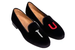 College Black Velvet Slipper (Men)