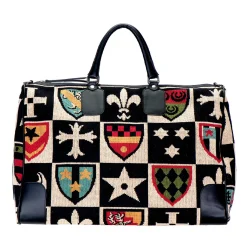 Crest Black Needlepoint Weekender