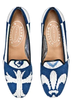 Crest Blue Needlepoint Slipper (Men)