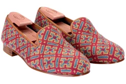 Cuenca Red Needlepoint Slipper (Women)