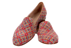 Cuenca Red Needlepoint Slipper (Women)