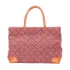 Cuenca Red Needlepoint Tote