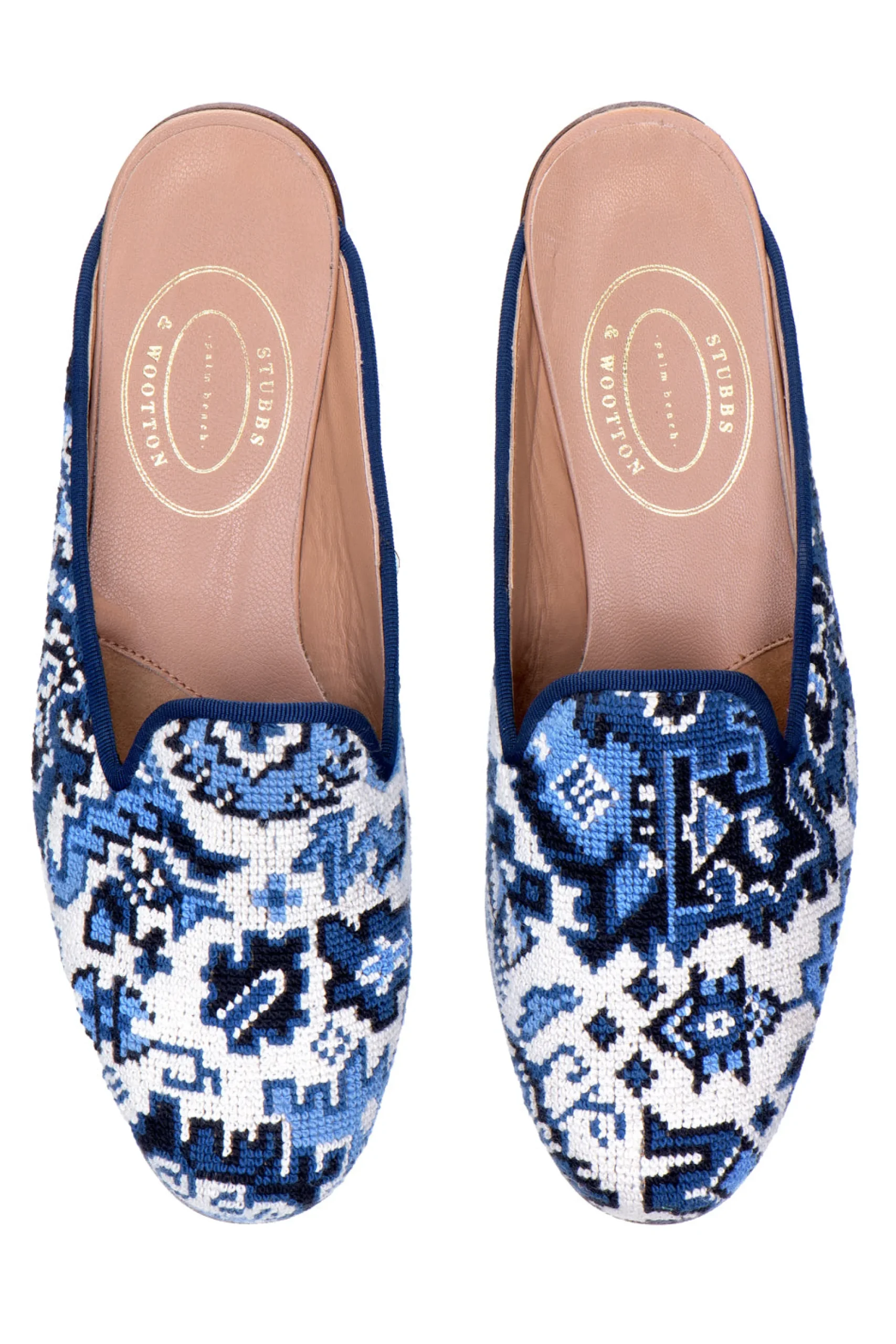 Heriz Lapis Needlepoint Mule (Women)