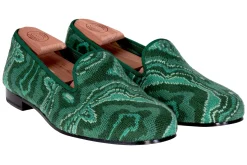 Malachite Needlepoint Slipper (Men)