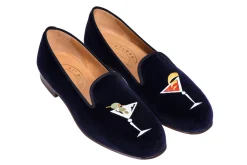 Martini Navy Velvet Slipper (Men)
