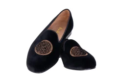 Metropolis Bronze Velvet Slipper (Men)
