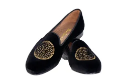 Metropolis Gold Velvet Slipper (Men)