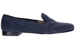 Navy Needlepoint Slipper (Women)