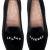 Shaken Stirred Black Velvet Slipper (Women)