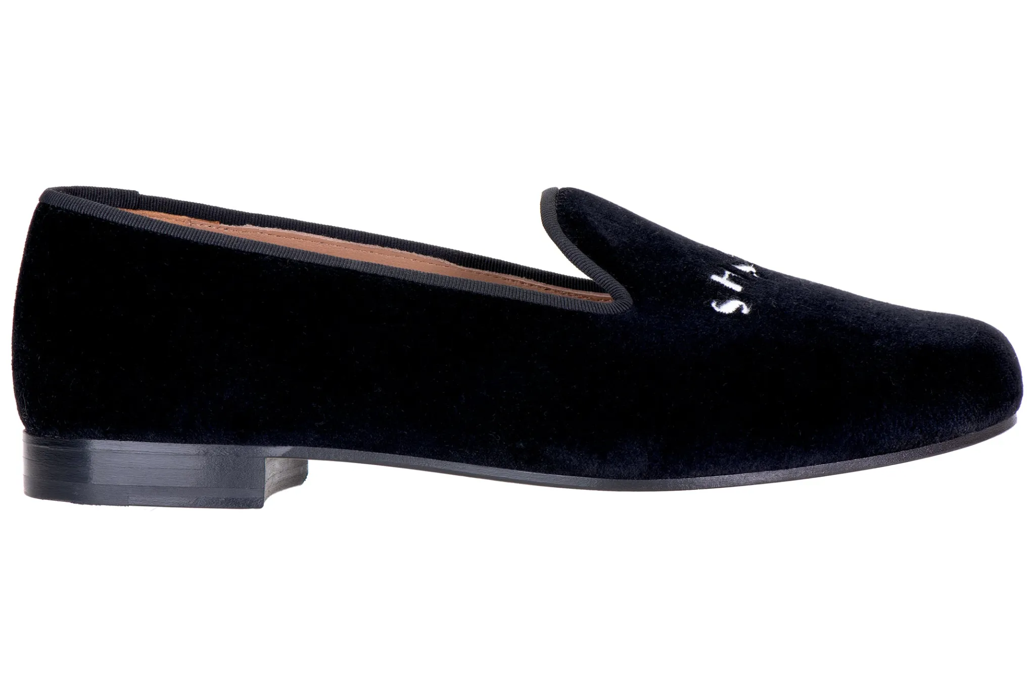 Shaken Stirred Black Velvet Slipper (Women)