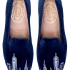 Skyline Navy Velvet Slipper (Women)