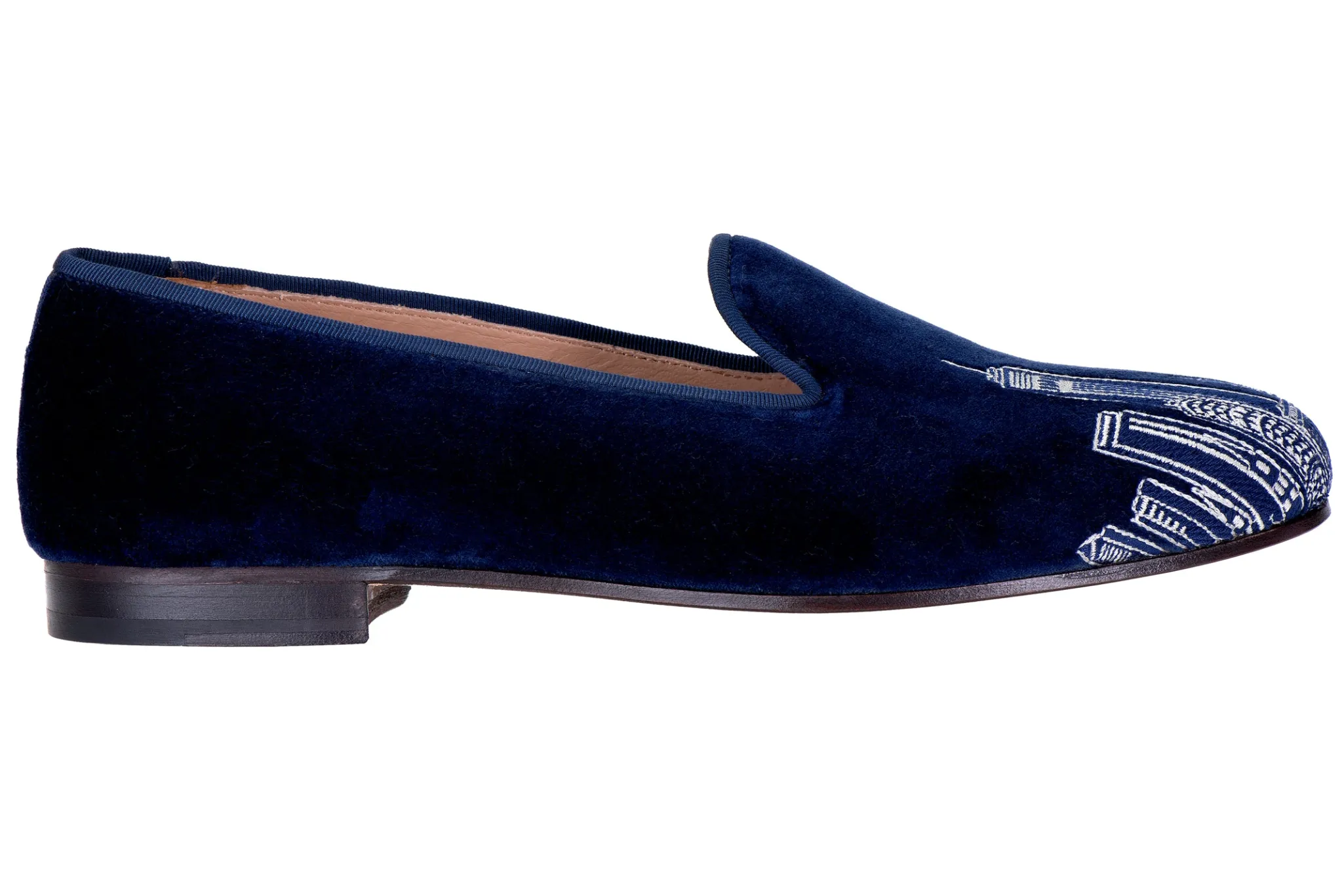 Skyline Navy Velvet Slipper (Men)