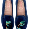Storm Navy Velvet Slipper (Men)