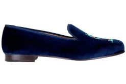 Storm Navy Velvet Slipper (Men)