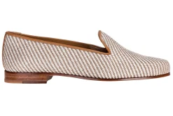 Straw Cream Raffia Slipper (Women)