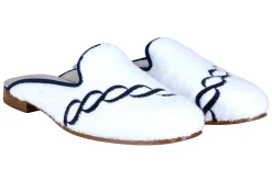 Treccia Navy Cloth Mule (Men)