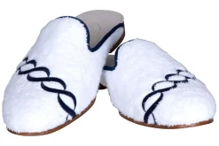 Treccia Navy Cloth Mule (Men)