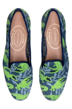 Wetlands Navy Needlepoint Slipper (Women)