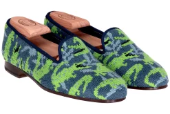 Wetlands Navy Needlepoint Slipper (Men)