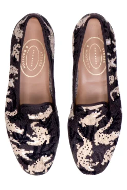 Wetlands Noir Needlepoint Slipper (Women)