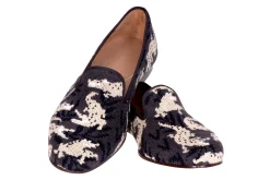 Wetlands Noir Needlepoint Slipper (Men)