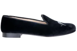 Zebra Black Velvet Slipper (Men)
