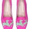 Zebras Fuchsia Linen Slipper (Women)