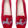 Zebras Red Velvet Slipper (Men)