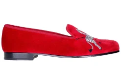 Zebras Red Velvet Slipper (Women)